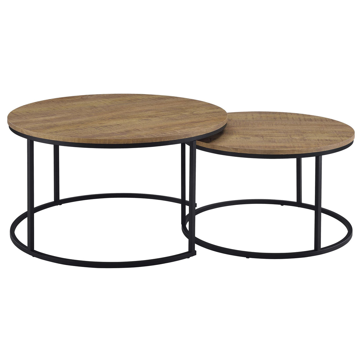 Arrize - 2 Piece Round Nesting Coffee Table Set - Mango Color