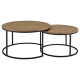Arrize - 2 Piece Round Nesting Coffee Table Set - Mango Color