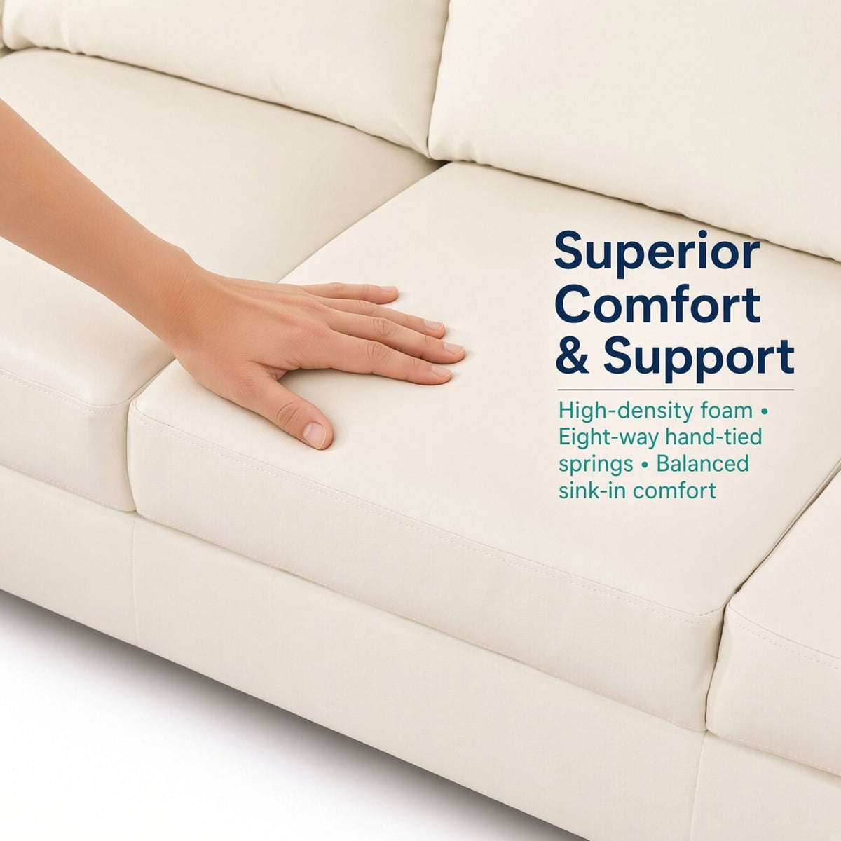 L - Shaped Sectional Sofa With Chaise & Ottoman