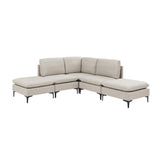 Upholstered Modular Sectional With Tall Legs, Medium Firm Seat