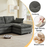 Oversized Modular Sectional Sofa With Multi Functional Console