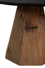 Phoebe - Marble Dining Table - Black / Light Brown
