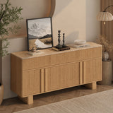 Sideboard Buffet Cabinet With 3 Drawers And 4 Doors For Dining Room