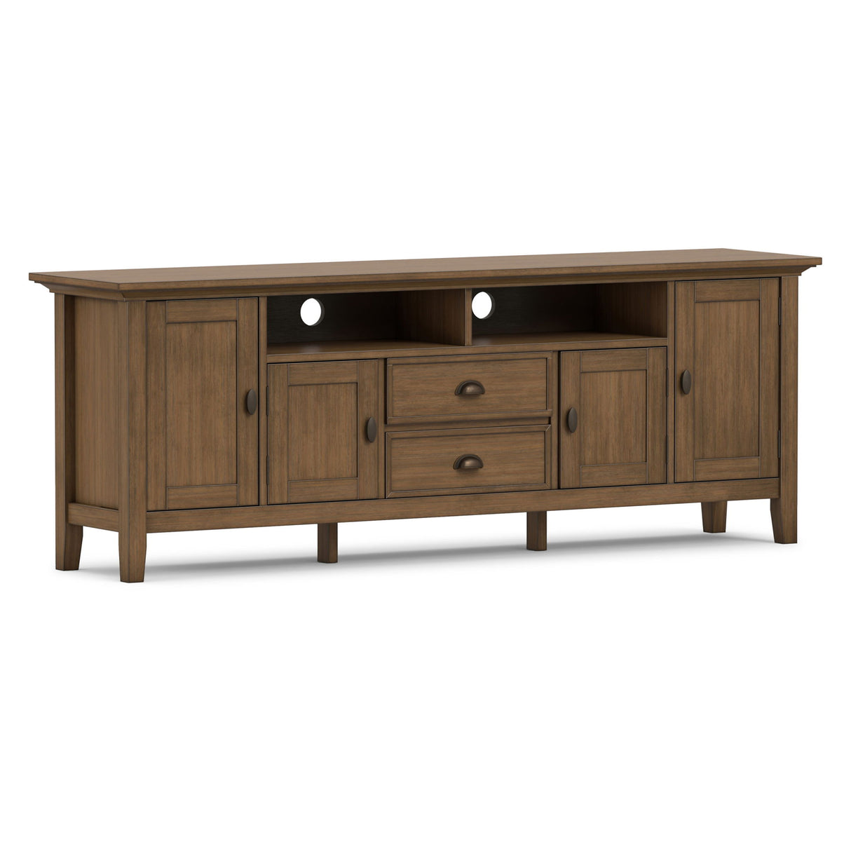 Redmond - TV Media Stand - Rustic Natural Aged Brown