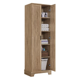 Storage Cabinet With Adjustable Shelves, 2 Doors, Rectangle Design For Bathroom