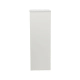 Louvered Door Bathroom Low Cabinet With Multi Layer Storage - White