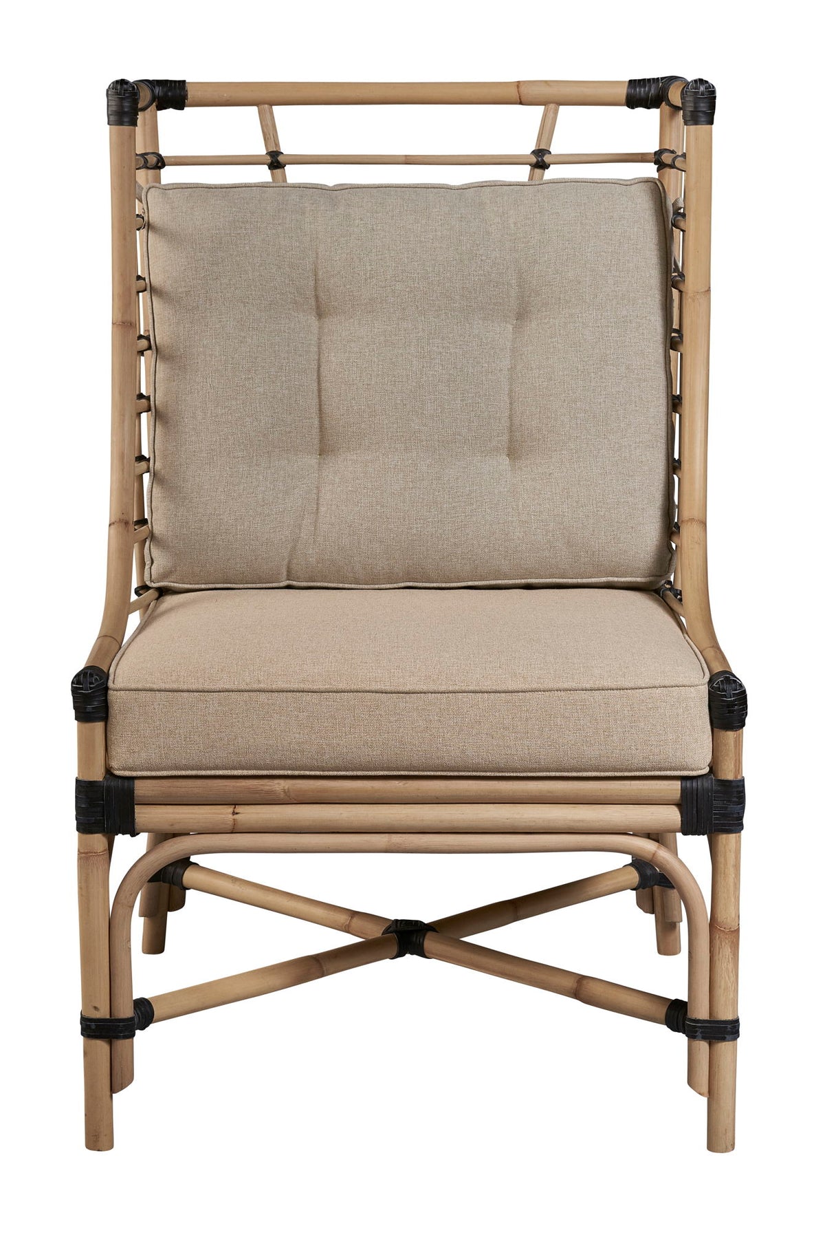 Golden Days - Rattan Chair With Leather Bindings