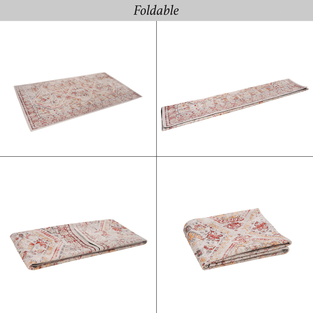 Maval - 8' X 10' Washable Area Rug - Beige