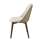 Willene - Polished Microfiber Side Chair (Set of 2) - Beige - Chair Sets - Alpine Outlets