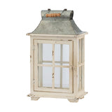 Wooden Candle Lantern Decorative, Hurricane Lantern Holder Decor For Indoor Outdoor, Home Garden Wedding - Ivory - Lanterns - Alpine Outlets