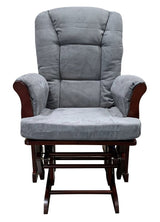 Adeliza - Microfiber Glider Chair With Ottoman - Gray - Stationary Chair & Ottoman - Alpine Outlets