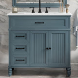 Bathroom Vanity With Sink, 2 Doors 2 Drawers, Freestanding Design