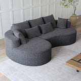 Curved Oversized Sectional Sofa With Extra Deep Seat