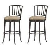 Vince - Commercial Grade Steel Frame Faux Leather Upholstered Swivel Bar Height Barstool
