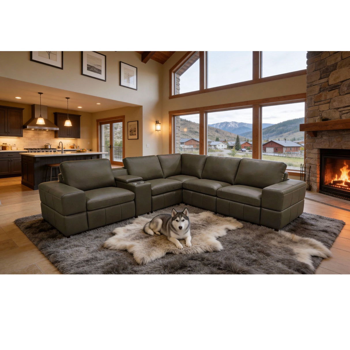 Modular Sectional With Large Square Arms