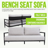 6 Piece Outdoor Conversation Set With Swivel Chairs - Ember Black