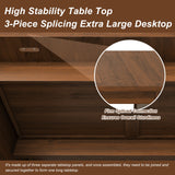 Dining Set With 4 Chairs, Table With Drawers & Open Shelf - Walnut