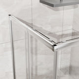 Corner Sliding Shower Door & Base Combo No Drain Kit
