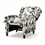 Wingback Recliner Chair With Padded Arms - Green