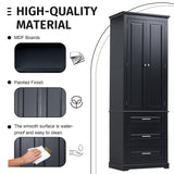 Tall Storage Cabinet With 3 Drawers For Bathroom
