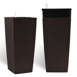 Large Self Watering Flower Pot With Drainage Holes & Inner Tray