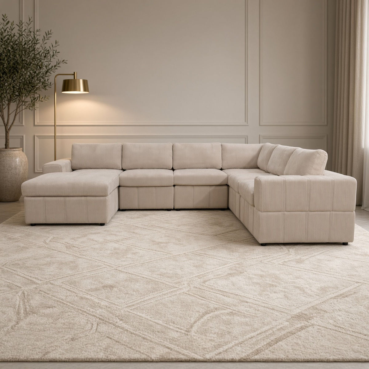 Modular Sectional Sofa, Reversible Set