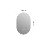 Smart Wall Mounted LED Touch Screen Mirror With Anti-Fog Function And Adjustable Lighting