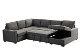 Ketterman - 4 Piece Upholstered Sectional - Dark Gray