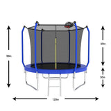 Trampoline With Basketball Hoop, Astm Approved Reinforced Type Outdoor Trampoline With Enclosure Net - Trampolines - Alpine Outlets