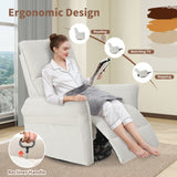 270° Power Swivel Rocker Glider Recliner Chair With USB Ports