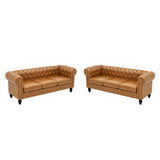 2 Piece Sofa Set With Rolled Armrests