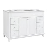 Bathroom Vanity Cabinet Only, 6 Soft Close Drawers & Double Doors - White