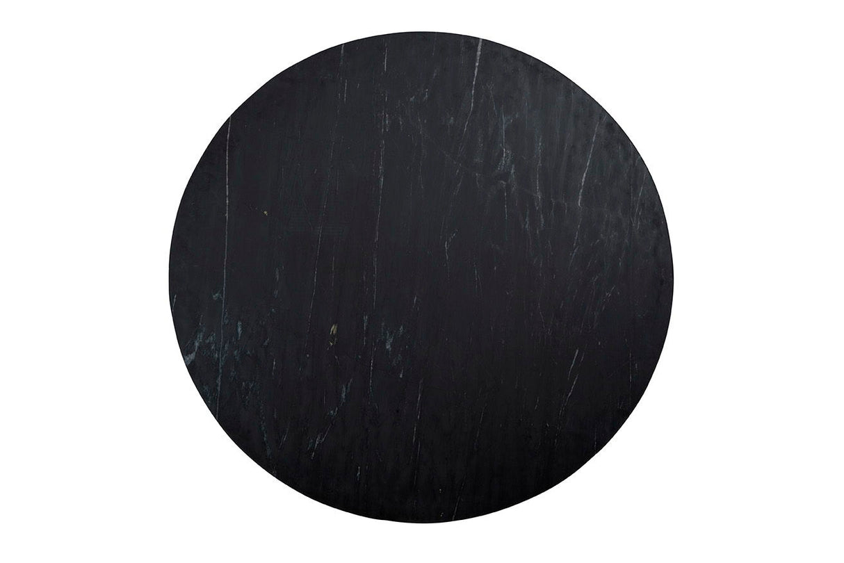 Phoebe - Marble Dining Table - Black / Light Brown