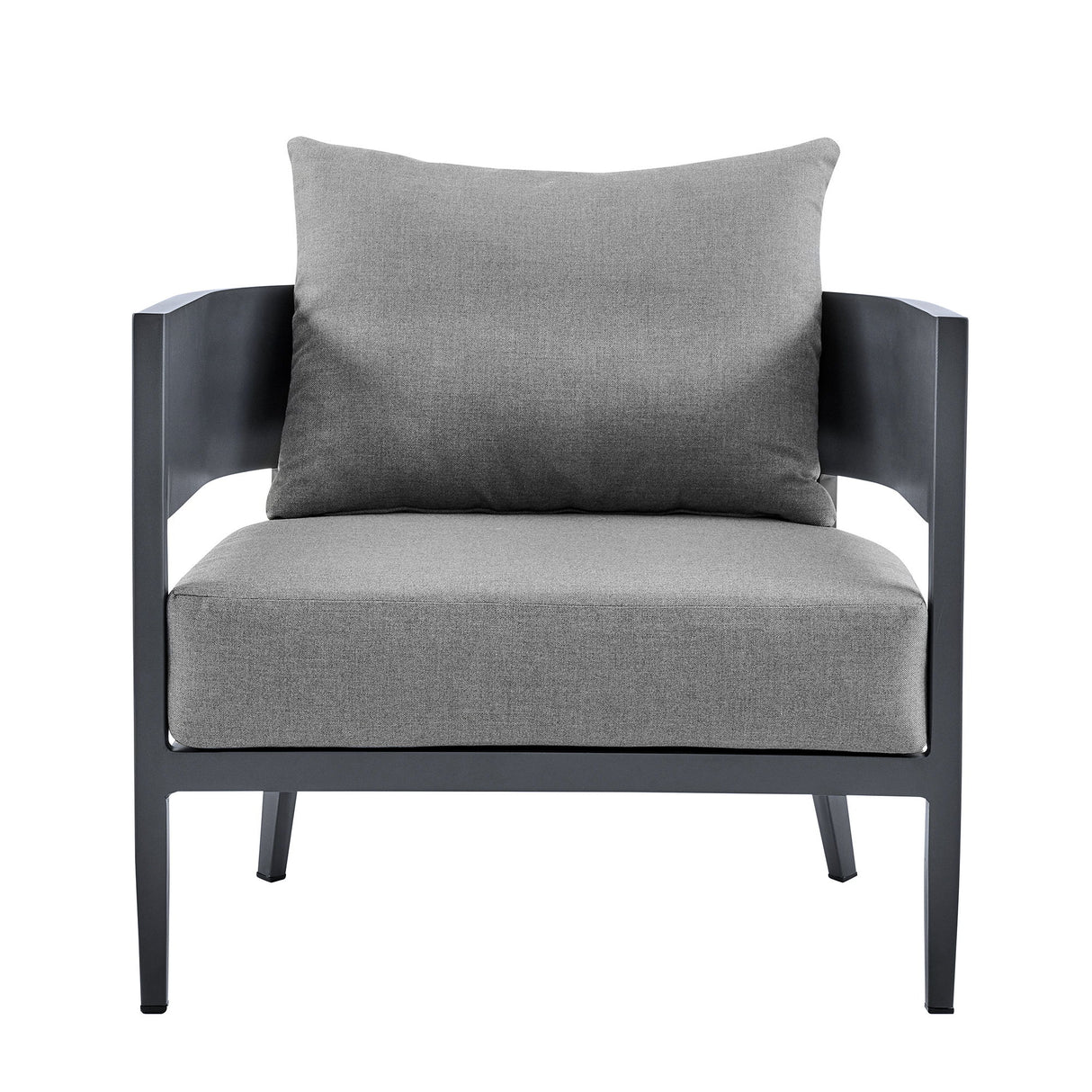 Menorca - 4 Piece Outdoor Dark Gray Aluminum & Fabric Outdoor Conversation Set