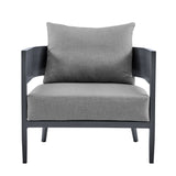 Menorca - 4 Piece Outdoor Dark Gray Aluminum & Fabric Outdoor Conversation Set