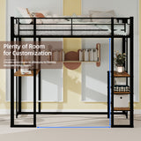 Bunk Bed With L-Shaped Desk And Dual Side Stairs