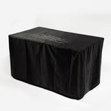 Morden Steel Fire Pit Table With Marble Tile Tabletop, Glass Wind Guard And Lid