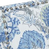 Floral Accent Armchair With Nailhead Trim