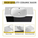 Freestanding Bathroom Vanity With Sink, Soft Close Door