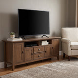Redmond - TV Media Stand - Rustic Natural Aged Brown