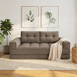 2 Seater Modular Corduroy Sofa With Chaise Lounge For Living Room