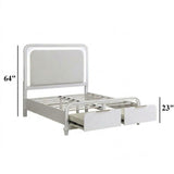 Bedroom Sets With LED Lights And Panel Headboard - 3 Piece Bedroom Sets available at Alpine Outlets in Denver
