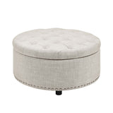 Tufted Storage Ottoman With Upholstery