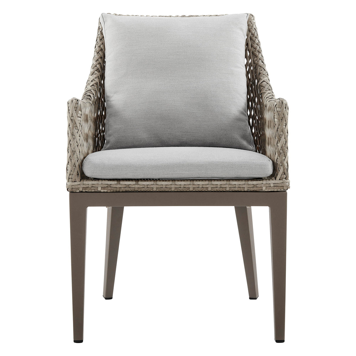 Grenada - 7 Piece Gray Aluminum Outdoor Dining Set With Gray Fabric