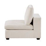 Beige Chenille Modular Armless Chair - 🟢 Armless Chairs available at Alpine Outlets in Denver