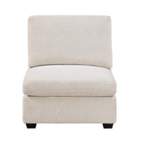 Beige Chenille Modular Armless Chair - 🟢 Armless Chairs available at Alpine Outlets in Denver