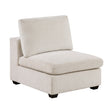 Beige Chenille Modular Armless Chair - 🟢 Armless Chairs available at Alpine Outlets in Denver