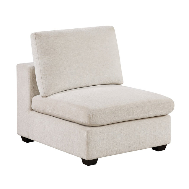 Beige Chenille Modular Armless Chair - 🟢 Armless Chairs available at Alpine Outlets in Denver