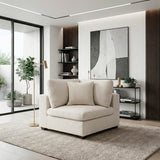 Beige Chenille Modular Corner Seat - 🟢 Corner Chairs available at Alpine Outlets in Denver