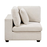 Beige Chenille Modular Corner Seat - 🟢 Corner Chairs available at Alpine Outlets in Denver